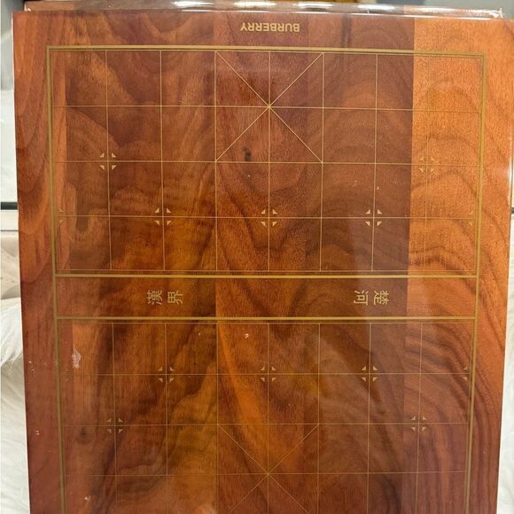 Burberry Gold Embossed Wooden Chinese Chess Board Year of the Tiger - Picture 2 of 9